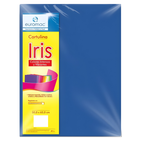 CART. IRIS EUROMAC 50 X 65 CM 180G AZUL 103104