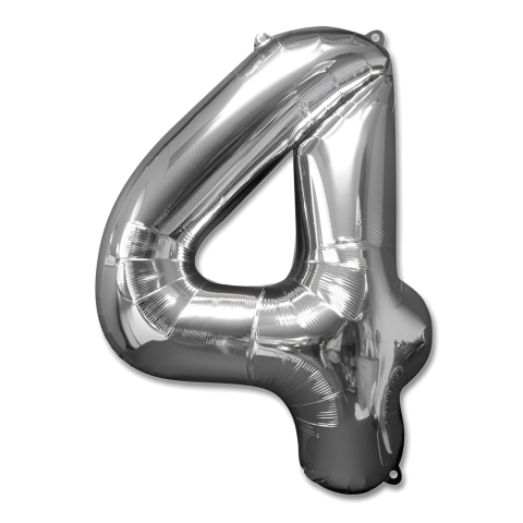 GLOBO NUMERO METALICO No. 4 14" (35CM) 58083